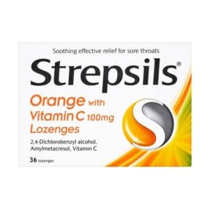 STREPSILS ORANGE WITH VITAMINC 100 MG 36