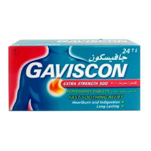 GAVISCON EXTRA STRENGTH 500MG 24 TAB