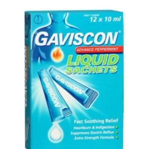GAVISCON ADVANCE PEPPERMINT LIQUID SACHETS 10ML*12
