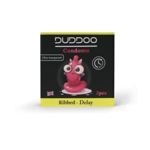 DUDDOO RIBBED DELAY CONDOMS 3PCS