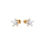 LUSTROUS(150)GOLD DIAMOND STAR EAR