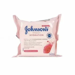 JOHNSONS ROSE MICELLAR CLEANSING WIPES 25PCS