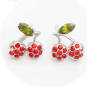 LUSTROUS(161)18K GOLD PLATED RED CHERRY(8MM)