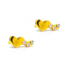 LUSTROUS(128) GOLD DOUBLE HEART