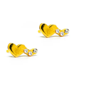 LUSTROUS(128) GOLD DOUBLE HEART