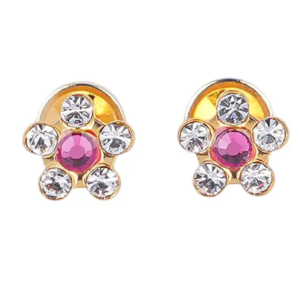 LUSTROUS(133)GOLD FLOWER 2 EAR