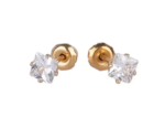 LUSTROUS(139)GOLD SQUAR DIAMOND EAR
