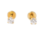 LUSTROUS(148) GOLD PLATED DIAMOND POINT EARING