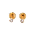 LUSTROUS(167)GOLD SMALL DIAMOND EAR