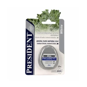 PRESIDENT WHITE FLOSS NATURAL SILK 25M