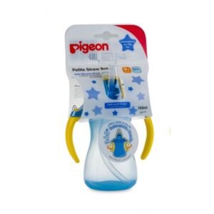 PIGEON PETITE STRAW BOTTLE 150ML BLUE +9M