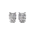 LUSTROUS(108)REAL SILVER OWI EAR-أذن لامعة من الفضة الحقيقية (108) حلق لاستروس