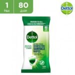 DETTOL ANTI-BACTERIAL WIPES 80-مناديل ديتول المضادة للبكتيريا 80